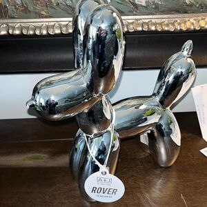 Chrome 10” Tall Shiny Color Rover The Balloon Dog Statuette Decor piece - flaw